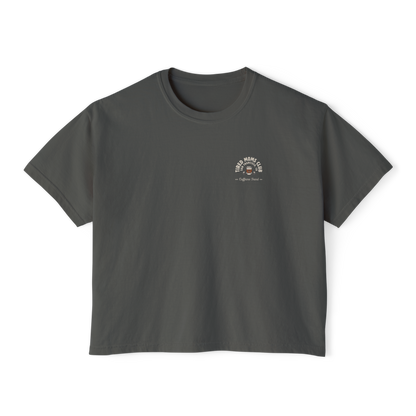Tired Mom Caffeine Fiend CC Boxy Tee