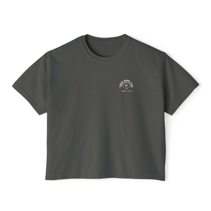 Tired Mom Caffeine Fiend CC Boxy Tee